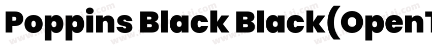 Poppins Black Black(OpenType PostSc字体转换